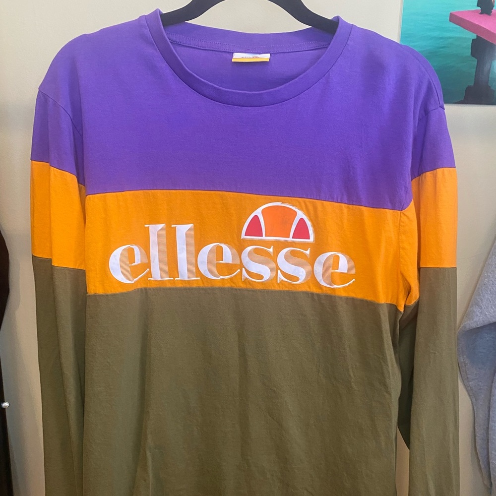 Vintage Ellesse tricolor long sleeve shirt